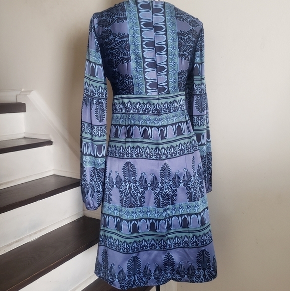 Nanette Lepore Bohemian Lace Up Silk Dress. - Picture 5 of 12